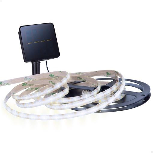 Tira De Luces Led Solares Impermeables Con Manguera De Luz Y Panel Solar  (22 Metros - 200 Led, Blanco Calido) Coshano con Ofertas en Carrefour