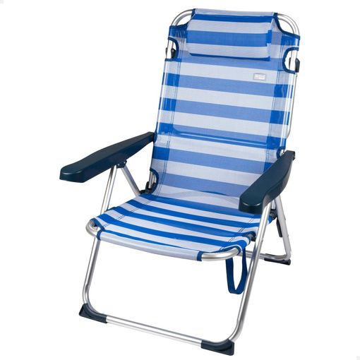 Silla De Playa Plegable Aktive, Reclinable Y Ligera, Peso Máx