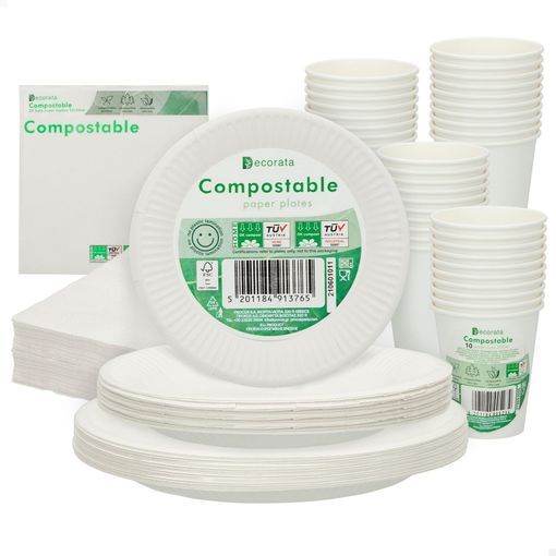 Vajilla Desechable Biodegradable 180 Piezas con Ofertas en Carrefour