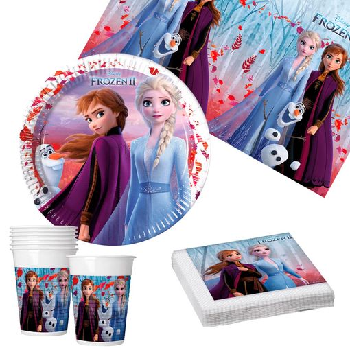 Set de vajilla infantil diseño Frozen x 5 piezas