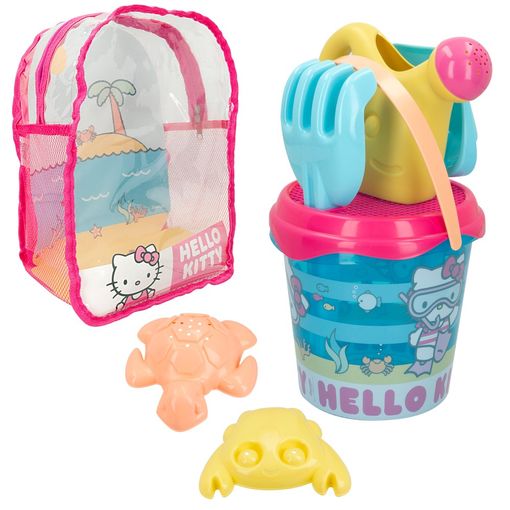 Hello Kitty Set Cubo Playa C/accesorios Y Mochila Transporte