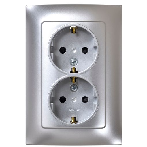 Comprar Base Enchufe Elec 16A-250V Doble Schuko Tt Empotrar Abs Bl H