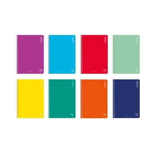 Pacsa Cuaderno Basic 80 Hojas Pauta 25cm Tapas Cart?n Cuarto 60gr Colores Surtido -10u-