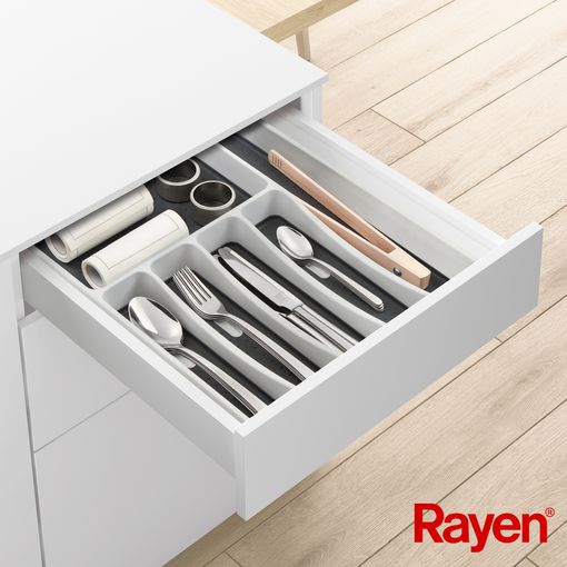 Rayen Organizador De Cubiertos, Blanco, Medida: 40 X 32,5 X 5 Cm