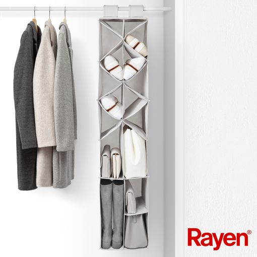 Rayen, Colgador para Bolsos, Para armario o puerta, 7 colgadores con  velcro, 7.5 x 95 cm