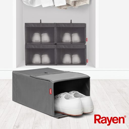 Rayen, Cajas Apilables Para Zapatos, Pack De 2 Unidades, Cierre Con Velcro,  Gama Premium, Dimensiones: 23 X 34 X 16 Cm con Ofertas en Carrefour