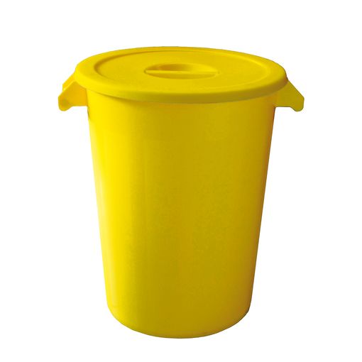 Cubo De Basura Industrial Con Tapa Plástico Denox 100 Litros Amarillo con  Ofertas en Carrefour