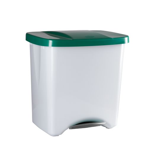 Cubo Basura Plástico Moderno Apertura Con Pedal Cubo Reciclar 50 Litros  (negro - Blanco)jardin202 con Ofertas en Carrefour