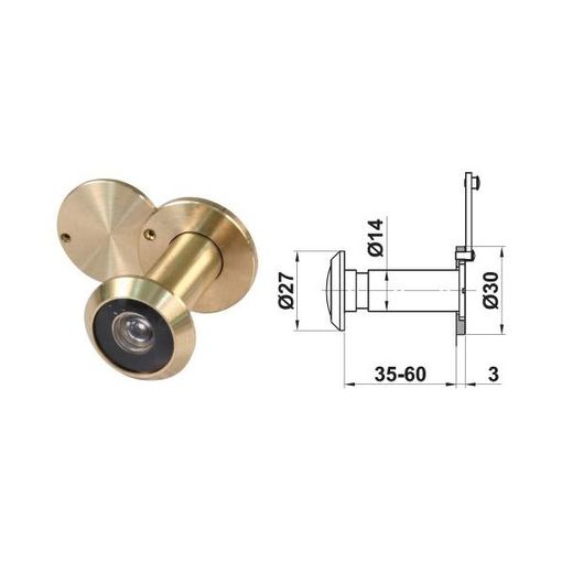 Mirilla Puerta MOD 4 Latón