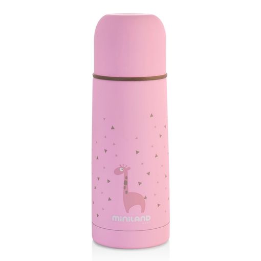 Termo Bebé Miniland Silky Thermos Pink 350ml Líquidos 24h con