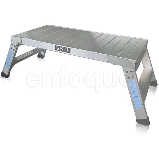 Plataforma de trabajo profesional de aluminio DURHAND128x41x60cm plata