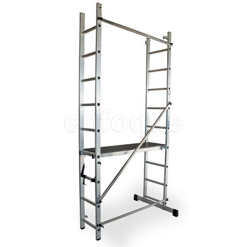 Escalera - Andamio Profesional De Aluminio 2x9 Peldaños Multiusos con  Ofertas en Carrefour