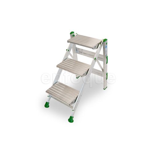 Comprar Escalera Acero 3 peldaños plegable con Barandilla. CODY