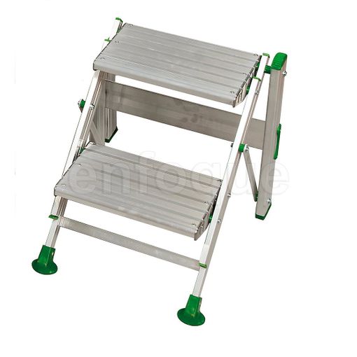 Taburete-escalera Industrial De Aluminio Plegable 2 Peldaños Sin Barandilla  Serie K-fold con Ofertas en Carrefour