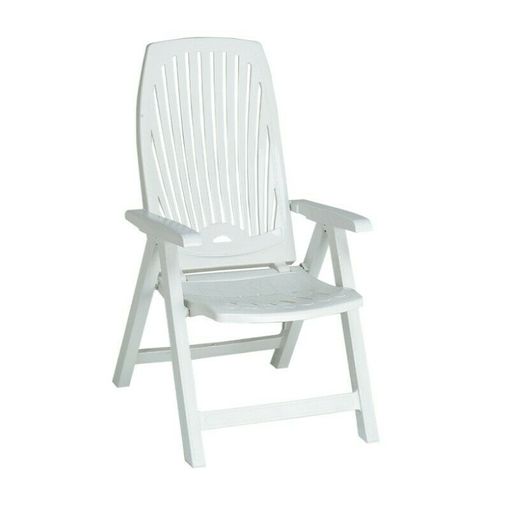 Silla Tumbona Plegable Antivuelco Y Reclinable Blanca Aktive, Medidas  53x78x87cm. Peso Máx. 100kg. con Ofertas en Carrefour