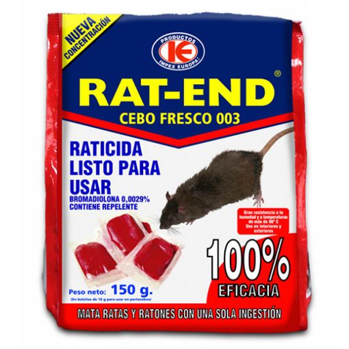 Cebo Fresco RAT-END Raticida para Ratas y Ratones