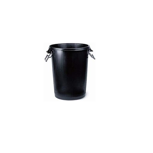 Cubo Basura, Negro, con tapa, Contenedor 100 Litros o 50 litros.