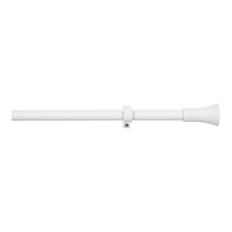 Kit de barra extensible (135 a 225 cm) Cilíndro estriado Blanco - Accesorio  y barra para cortina - Eminza