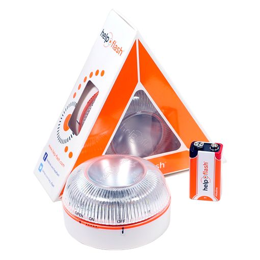 Luz de emergencia autónoma 2x help flash smart señal v16 de preseñalización  de peligro y linterna, homologada, normativa dgt, v16, con base imantad, Envío 48/72 horas