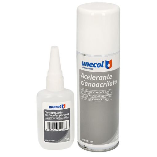 Kit: adhesivo cianocrilato 50g + activador de cianoacrilato 200ml espe -  Rocafort