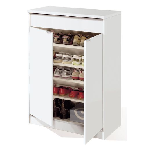 Zapatero 1 Cajón – Blanco Acabado En Brillo – 75 X 44 X 46cm – Dorian con  Ofertas en Carrefour