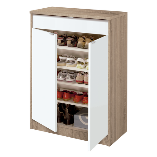 Zapatero 1 Cajón – Blanco Acabado En Brillo – 75 X 44 X 46cm – Dorian con  Ofertas en Carrefour