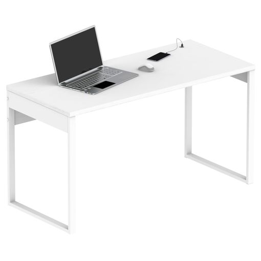 Mesa Escritorio Nexus Color Blanco 2 Puertos Usb Oficina Despacho Estudio  Moderno Mueble 76x135x60 Cm con Ofertas en Carrefour