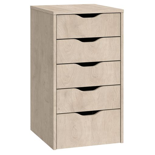 Cajonera Eko 5 Cajones Color Roble Aurora Oficina Despacho Moderno Mueble  Almacenaje 71x40x43 Cm con Ofertas en Carrefour