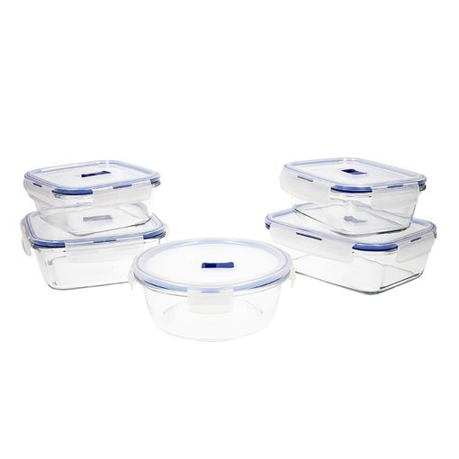 Costco España - No se pierda nuestro set de recipientes de cristal de 20  piezas (10 envases y 10 tapas) de 6 tamaños diferentes (2x400ml, 2x450ml,  2x850ml, 2x900ml, 1x950ml y 1x1.7L). Extremamente