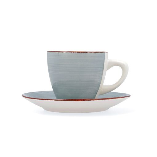 Juego De Tazas Con Platos Quid Vita Morning Cerámica Azul (22 Cl) (4 Pcs)  con Ofertas en Carrefour