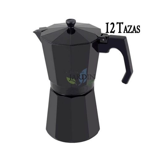 Cafetera Aluminio Negro De Inducción 12 Tazas con Ofertas en