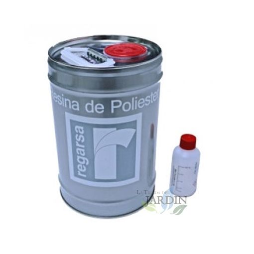 Kit resina de poliester 5kg + catalizador + fibra de vidrio