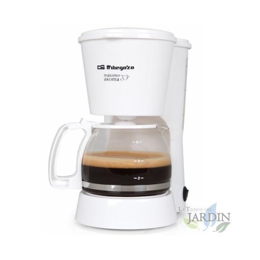 Cafetera de goteo CAF-B AROMA de 800W y filtro permanente Color Blanco