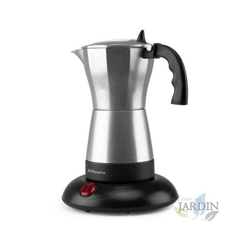 Cafetera eléctrica diseño clásico italiano Orbegozo. Potencia 480W.  Capacidad 3-6 tazas.