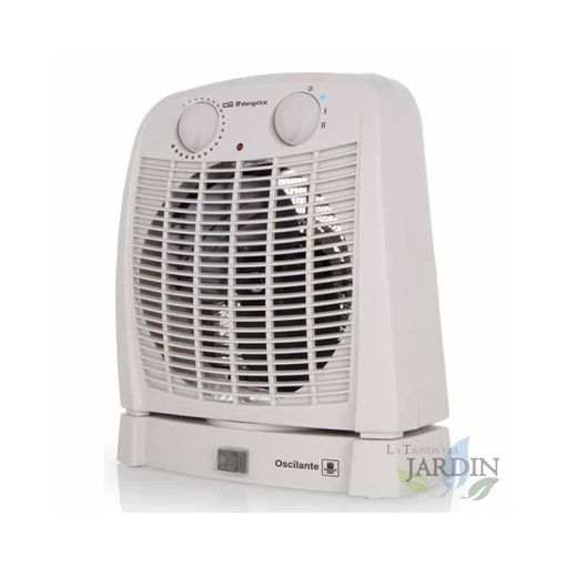 Calefactor oscilante Orbegozo 2000W. Temperatura ajustable. Apto para baño  IP 21. Modo ventilador.