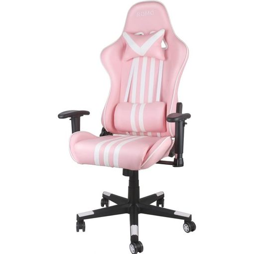 Silla Gamer Profesional Aitne. Color Rosa. Inclinación 180º, Altura  Regulable, Cojín Cervical Y Lumbar. con Ofertas en Carrefour