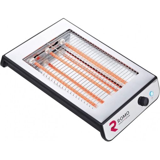 Tostador Plano Horizontal 900W. 3 Resistencias de Cuarzo, 6 Niveles de  Potencia, Apagado Automático y Bandeja Recogemigas