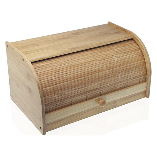 Caja panera con tapa-tabla de bambú para cortar Baguette de Ibili