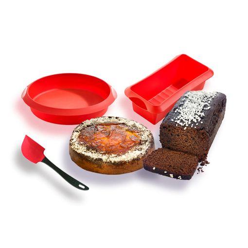 ▷ Chollo Kit de moldes de silicona Lékué para pasteles de 3 pisos por sólo  21,99€ (-37%)