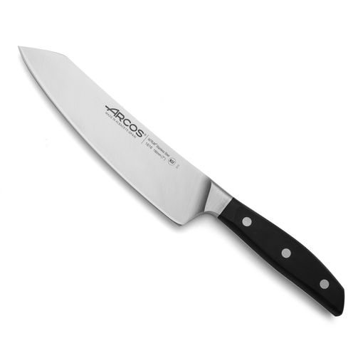 Cuchillo Santoku Acero Inoxidable Arcos Manhattan 190 Mm Color Negro