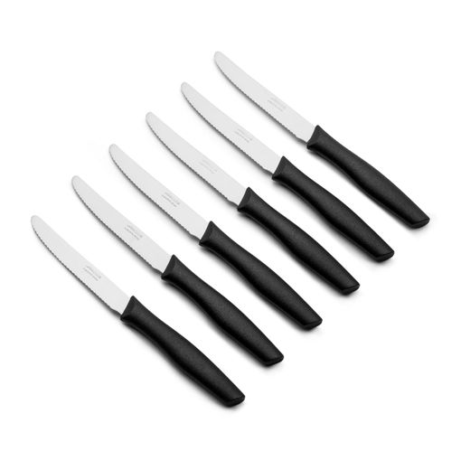 Cuchillo de mesa 130mm negro (6 unidades) ARCOS - Ferretería