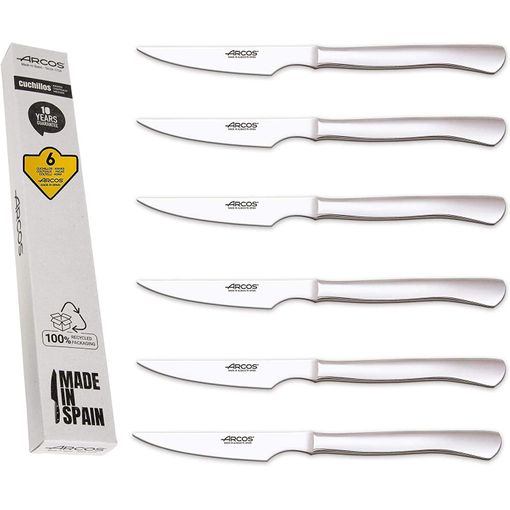 Arcos Cuchillos Carne, Juego De Cuchillos Chuleteros, Cuchillos Carne, Cuchillos Carne Acero Inoxidable, 4 Pzas, Arcos Chuletero Acero  Inoxidable, Cuchillo Para Carne Mesa, Envase Eco con Ofertas en Carrefour