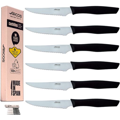  Arcos Juego de cuchillos universal, color negro : Hogar y Cocina