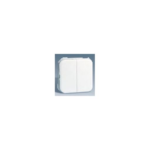 Interruptor de Pared Doble Niloé Monoblock Blanco