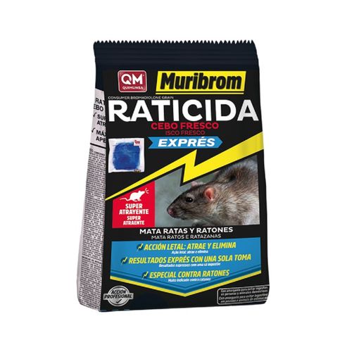 Muribrom Quimunsa Raticida Cebo Fresco Exprés 500g Veneno Ratones, Ratas Y  Roedores (brodifacoum) con Ofertas en Carrefour