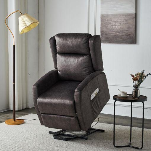 Sillon Relax Eléctrico Montana Levanta Personas, Elevable Y Reclinable,  Calor Lumbar, Gris Antracita, Con Mando, Microfibra, Usb 3.0 (gris  Antracita) con Ofertas en Carrefour