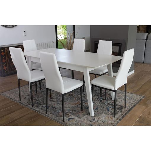 Pack 6 Sillas Comedor Denia De Tela Color Capuchino Con Patas De Metal  (capuchino X 6 Unidades) con Ofertas en Carrefour