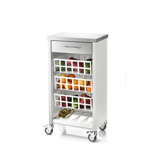 Carrito de cocina con ruedas, verdulero AFINITY INOX