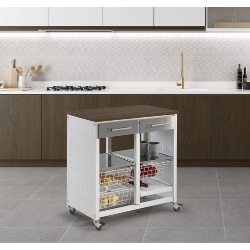 Carrito De Cocina, Verdulero Con Encimera En Acero Inoxidable, Moher,,gris  con Ofertas en Carrefour