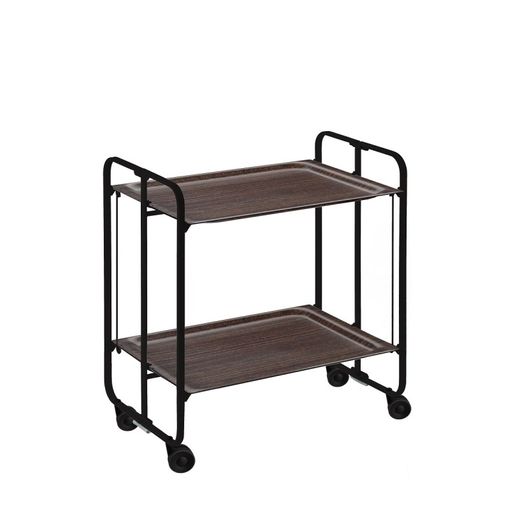 Carrito Auxiliar Con Ruedas Bauhaus, Armazón Metálico Color Negro, 2  Bandejas,,blanco con Ofertas en Carrefour